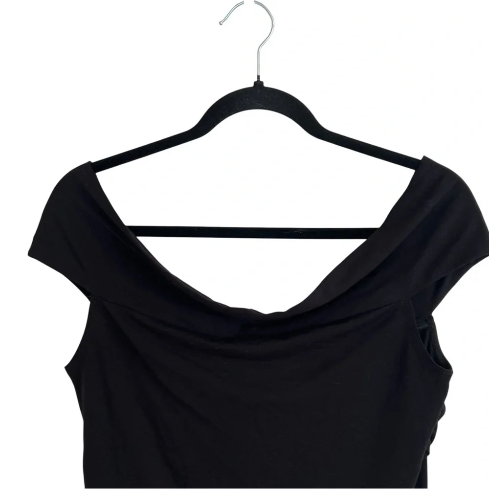 Reformation Black Emerald Knit Top with Floral Applique NWT Large - Picture 6 of 11